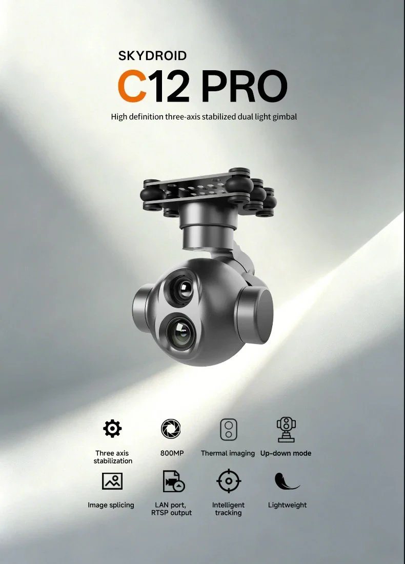 Skydroid C12 Pro Dual-Light 3-Axis Thermal Gimbal Camera