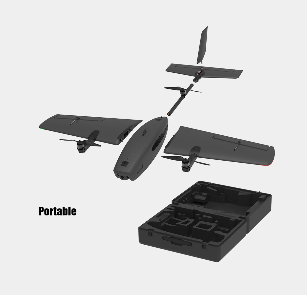 HEEWING T2 Cruza VTOL 1200mm PNP with FC and Carrying Case