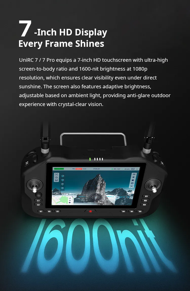 SIYI UniRC 7 Pro 2.4/5.8GHz Dual-Band Handheld Ground Station