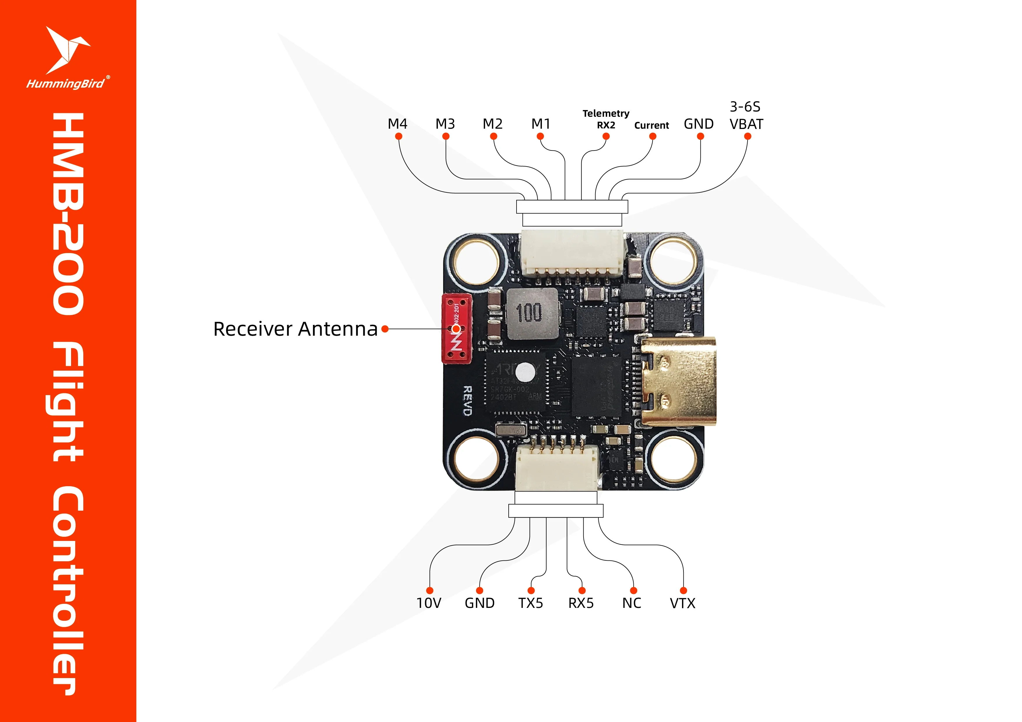 Hummingbird 200 RaceSpec Stack 20x20mm – ELRS FC + 80A AM32 ESC