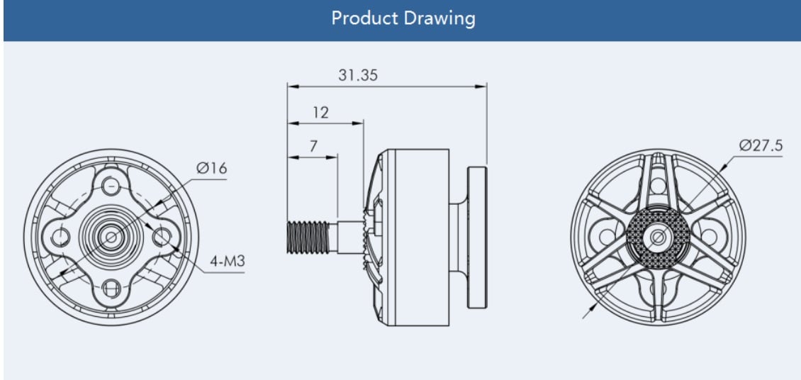 T-Motor 2207 V2 1750KV 5-6S Motor