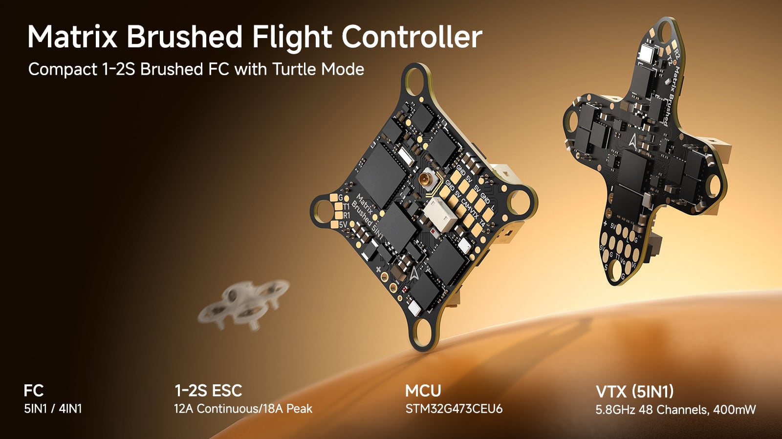 BetaFPV Matrix 1-2S Brushed Flight Controller (4in1)