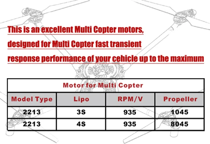 EMAX MT2213 935KV Motor with 1045 Prop Combo