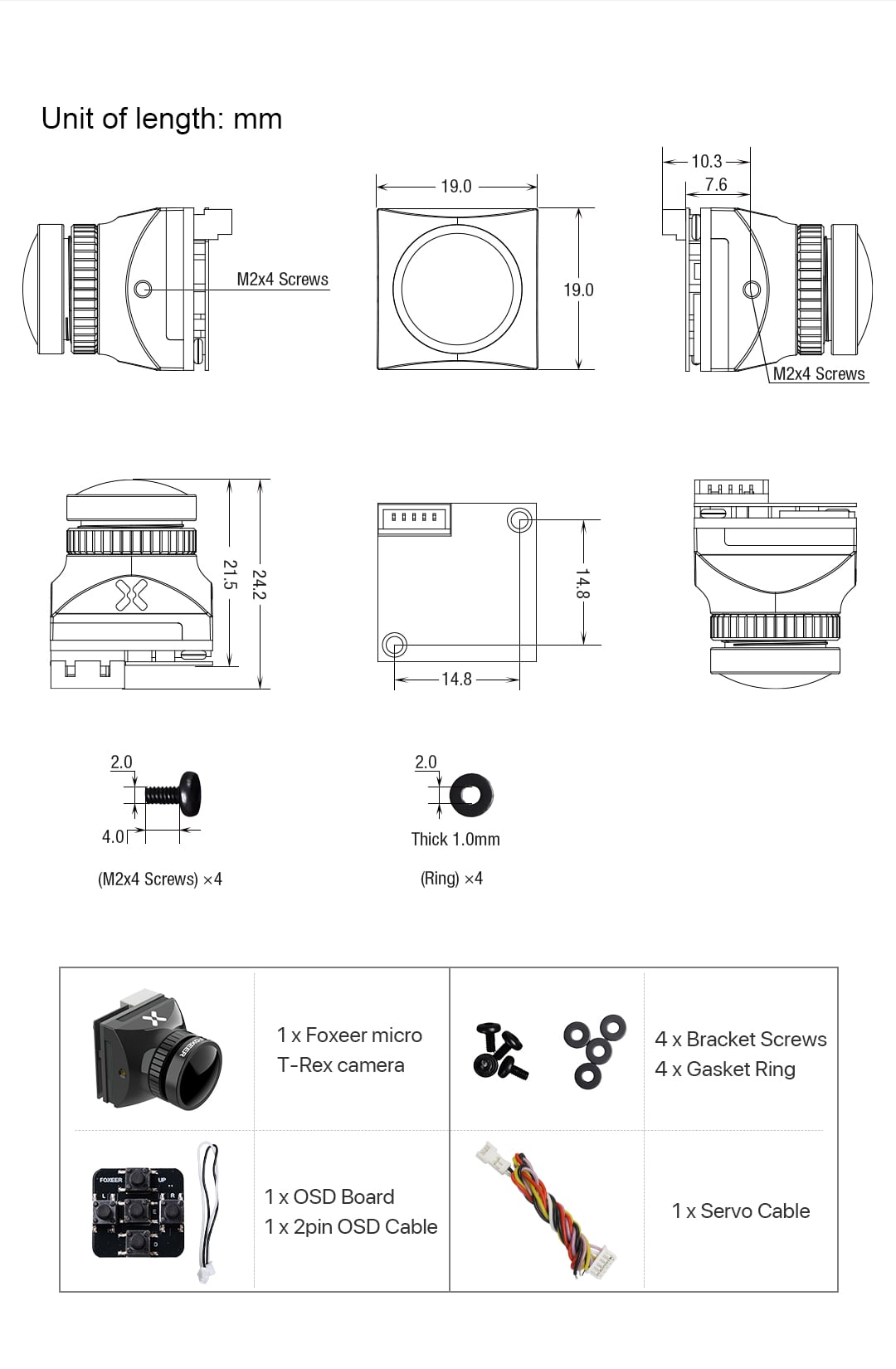 Foxeer T-Rex Micro 1500TVL Camera