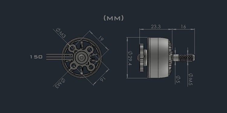 AMAX Competition 2312 Brushless Motor 1350KV/1600KV