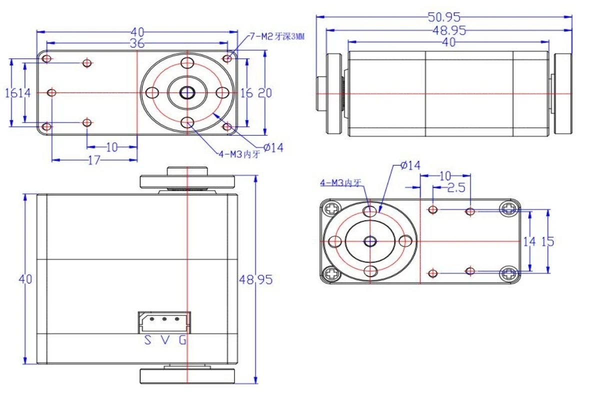 Feetech ST-3025-C001 12V 20kg.cm Brushless Steel Gear TTL Servo