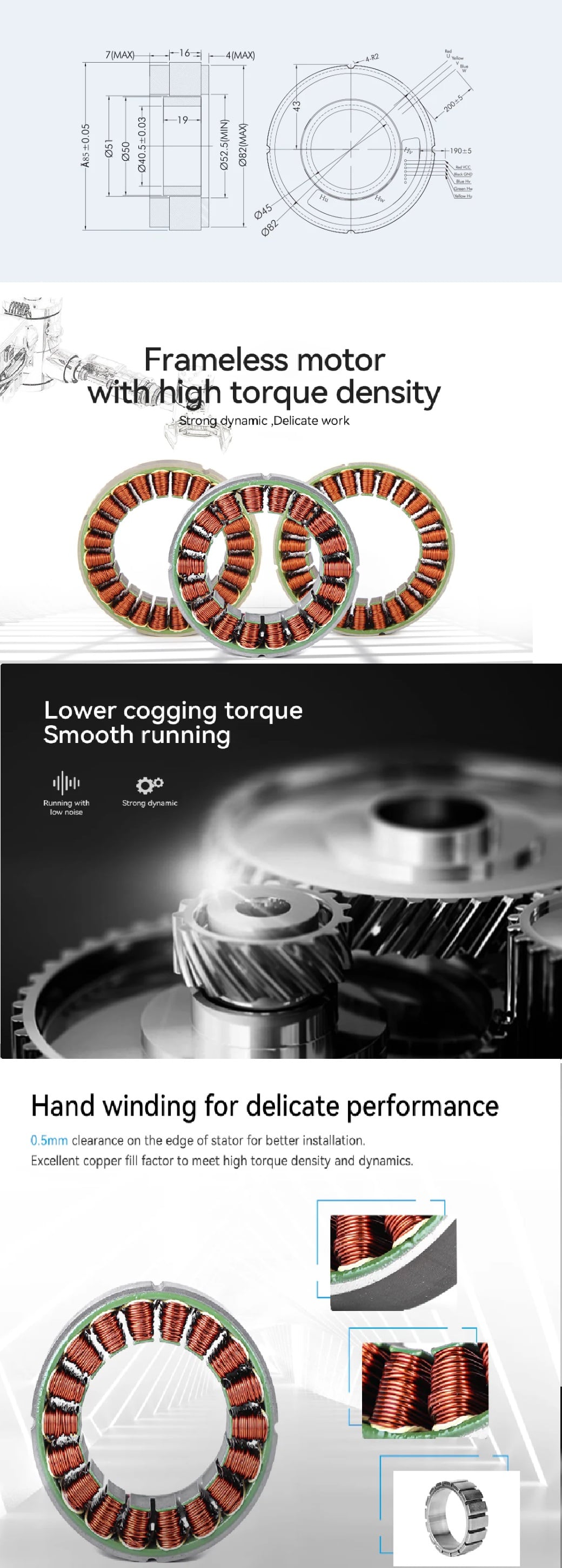 CubeMars RI80 KV75 Motor with Hall Sensor