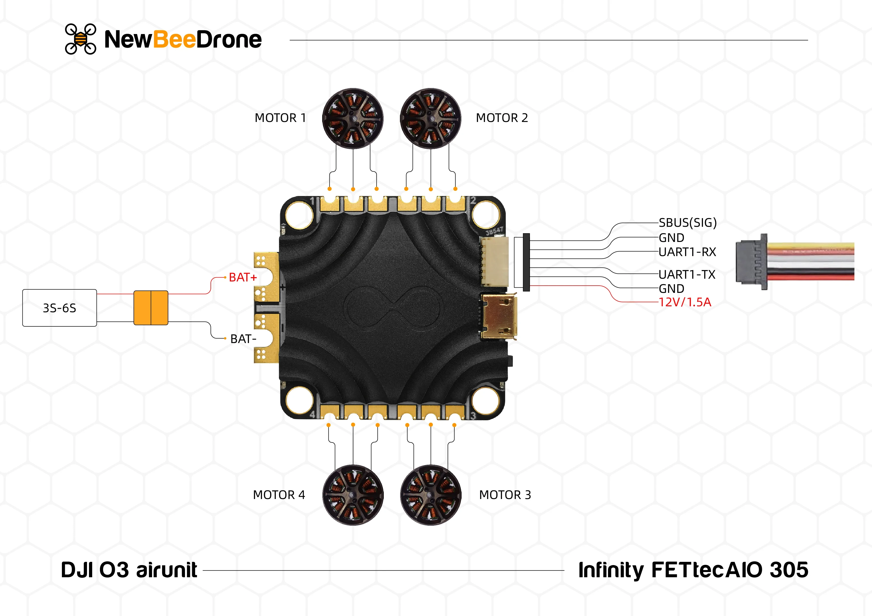 NewBeeDrone FETTec InfinityAIO G4 MPU6000 45A 3-6S
