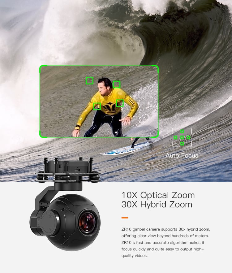 SIYI ZR10 2K 30x Hybrid Zoom Gimbal Camera