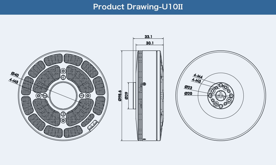 T-Motor U10II 100KV 12S Heavy-Lift Drone Motor