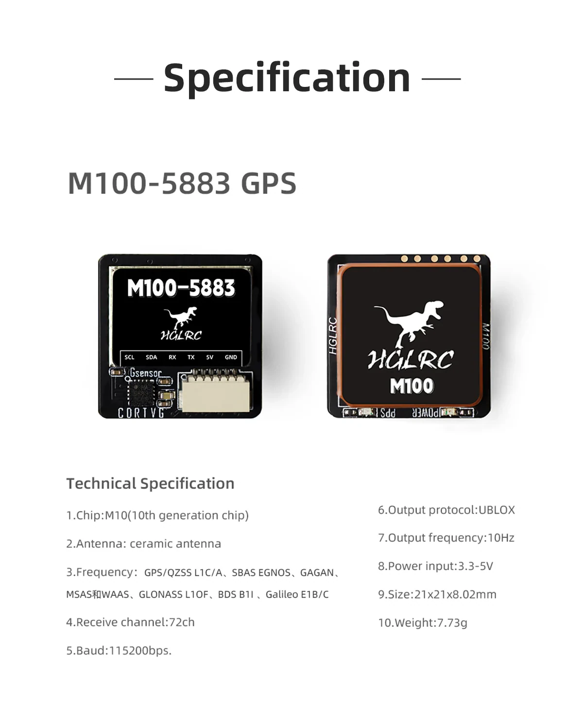 HGLRC M100 Pro GPS with Compass