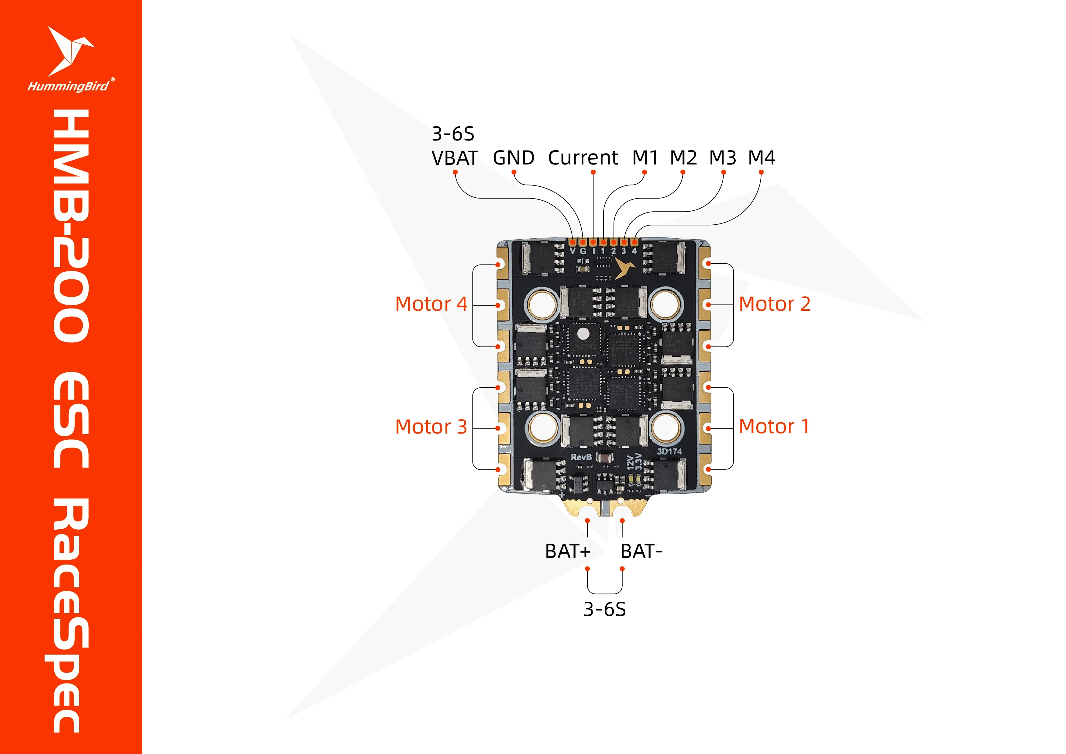 Hummingbird 200 RaceSpec Stack 20x20mm – ELRS FC + 80A AM32 ESC