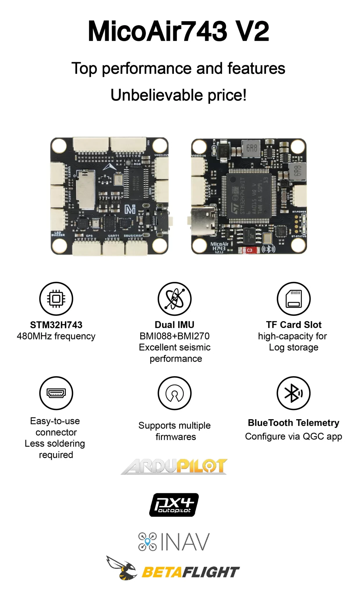 MicoAir H743 V2 Flight Controller