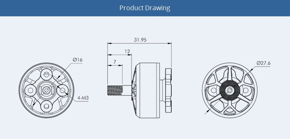 T-Motor VELOX VELOCE V2208 V2 (1750KV/1950KV/2450KV)