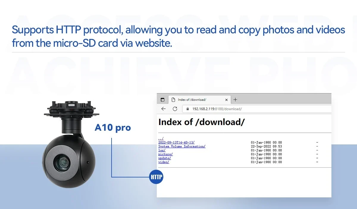 Viewpro A10 Pro 10x Zoom AI Tracking 3-Axis Gimbal Camera