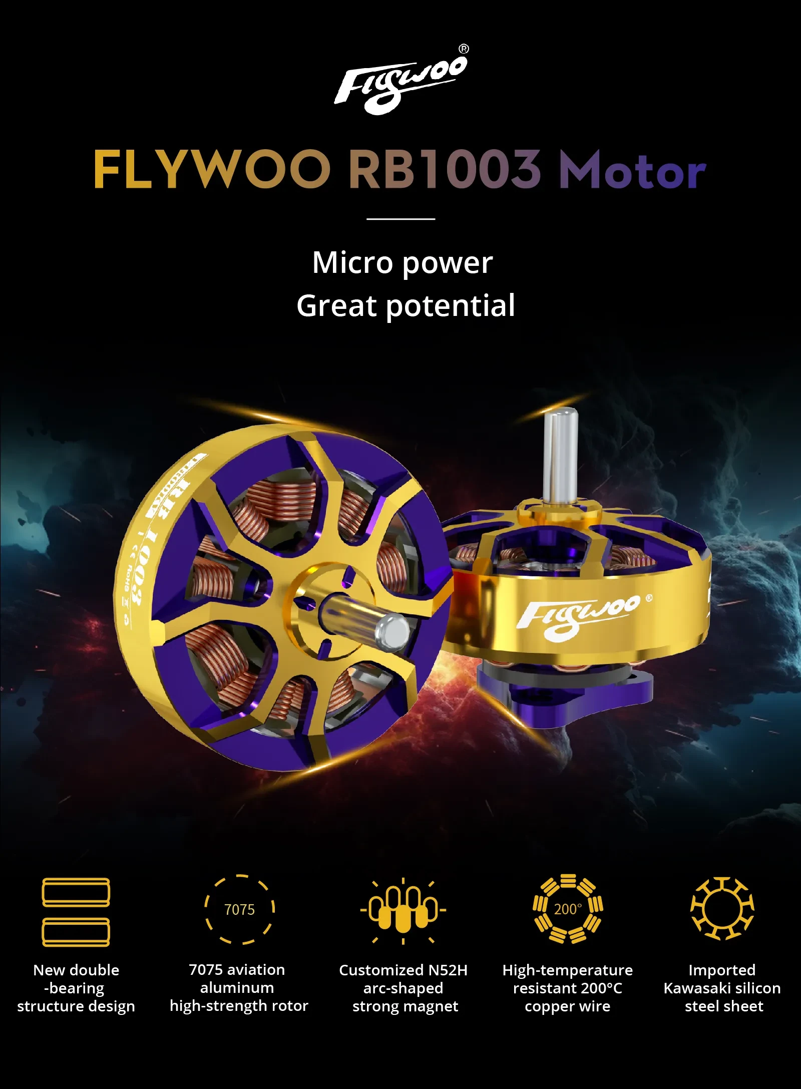 Flywoo ROBO 1003 14800KV Micro Motor