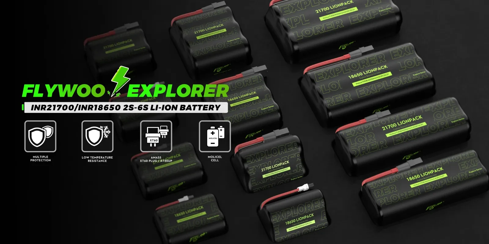 Flywoo Explorer Molicel P30B 18650 6S2P 6000mAh Li-Ion Battery Pack