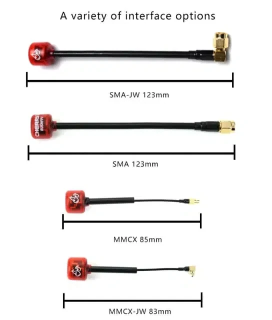 RushFPV Cherry 2 Extra Extended Antenna (5.8G RHCP SMA, 150mm)