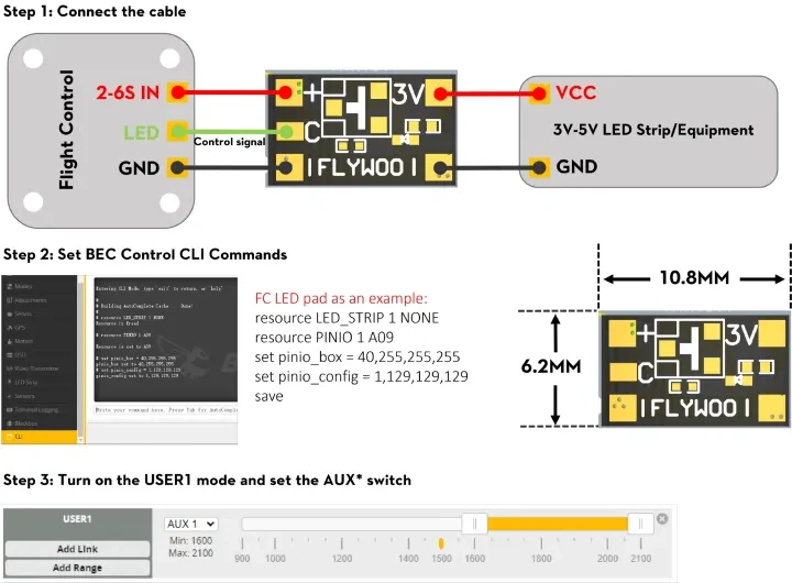 Flywoo 3.3V 1.5A BEC module