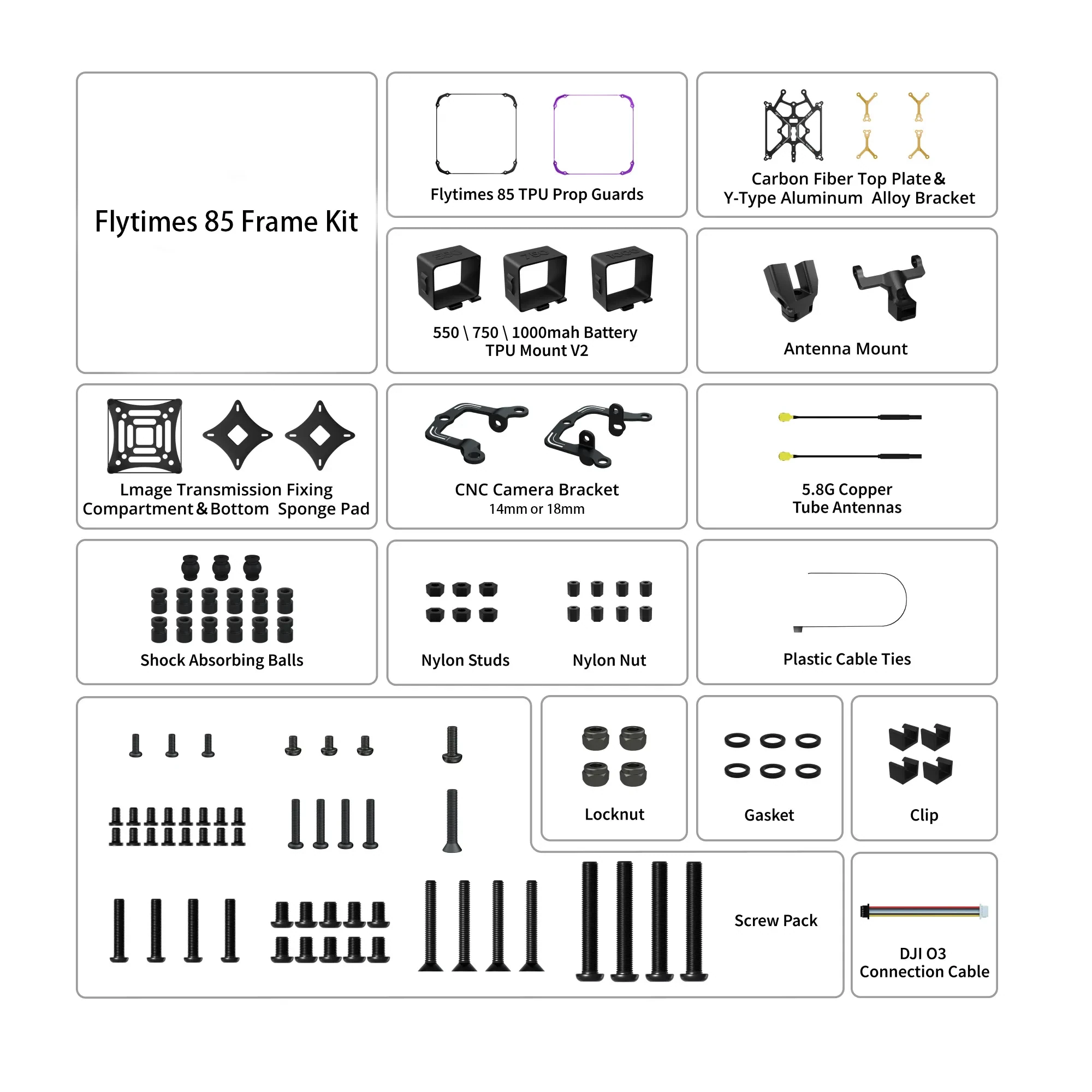 Flywoo Flytimes 85 O4 Pro Frame Kit