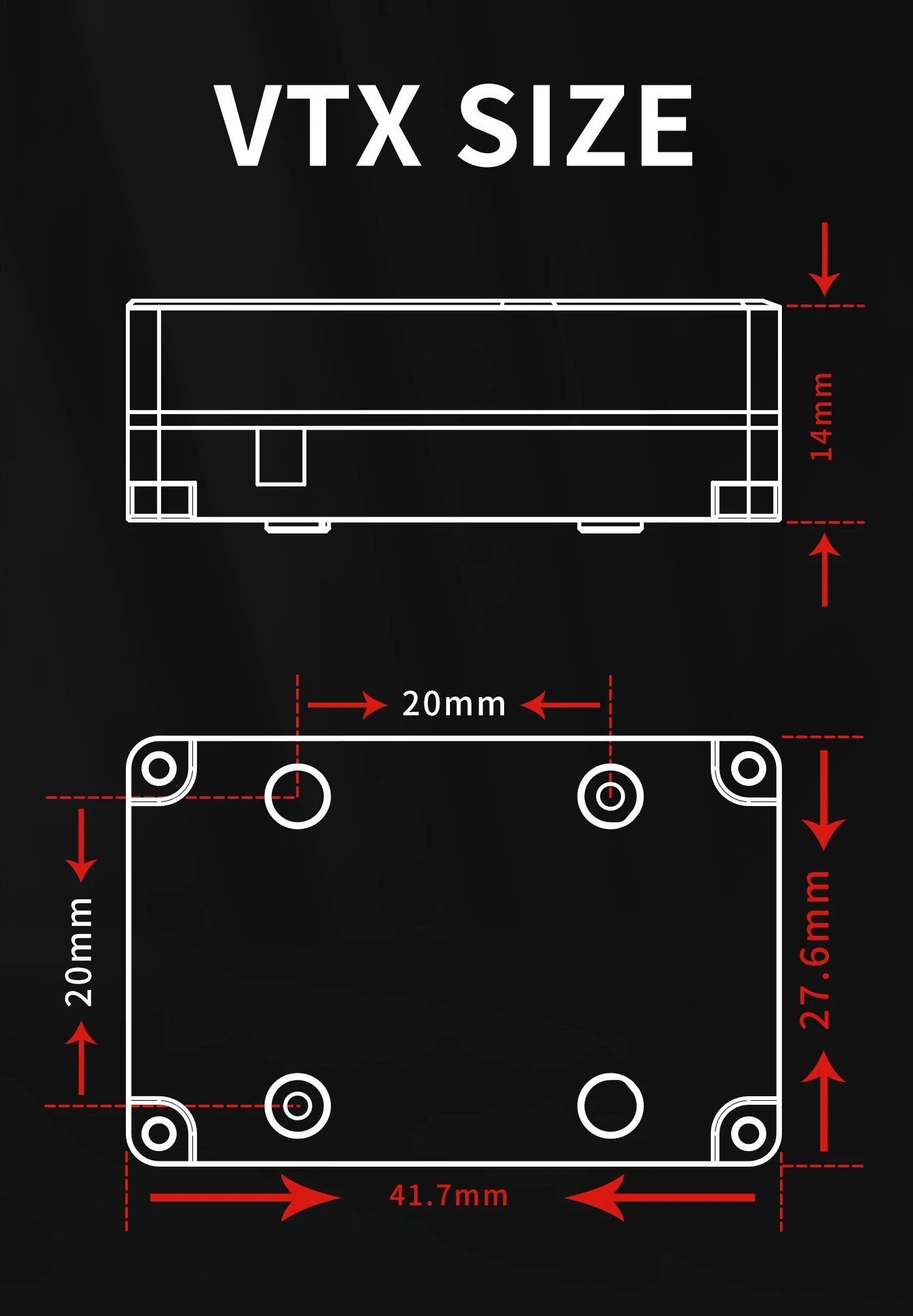Axisflying ROCK 5.8GHz 3W Analog VTX with Mic