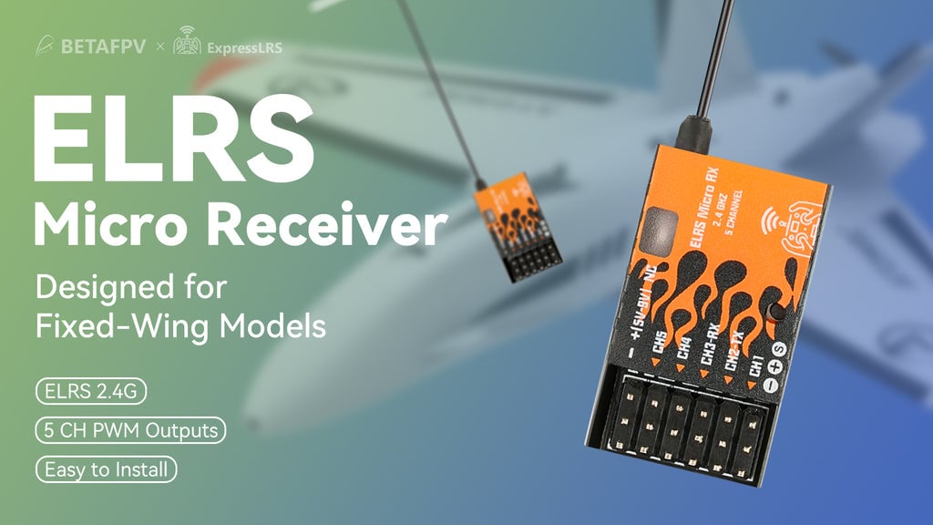 BetaFPV ELRS Micro PWM 5CH Receiver 2.4GHz