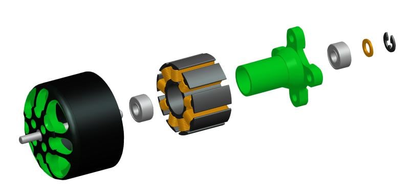 CAELUS FA1204 3100KV Brushless Motor