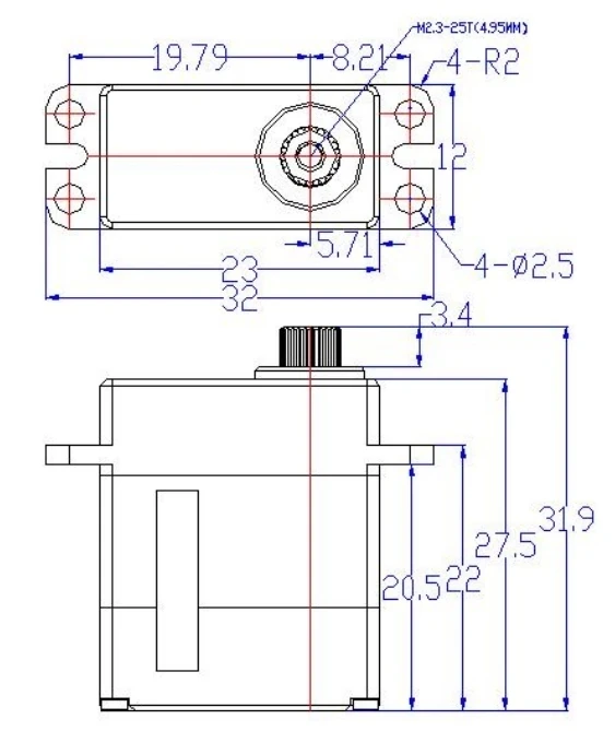 Feetech HL-3606 6V 6kg.cm 360° Metal Gear TTL Serial Bus Servo