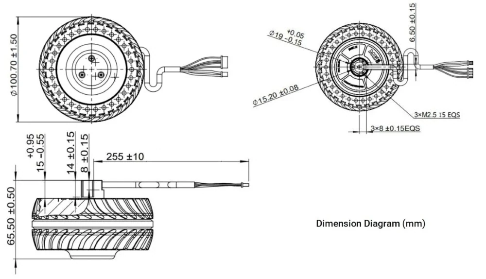 DFRobot M0601 Direct-Drive Hub Motor with Integrated FOC Servo for AGVs