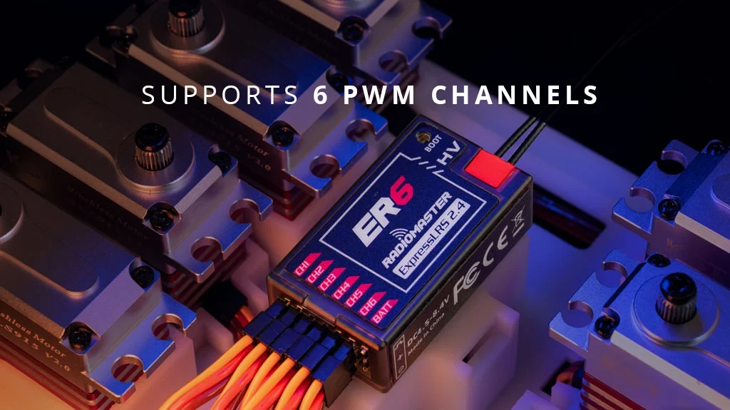 RadioMaster ER6 2.4GHz ELRS 6CH PWM Receiver