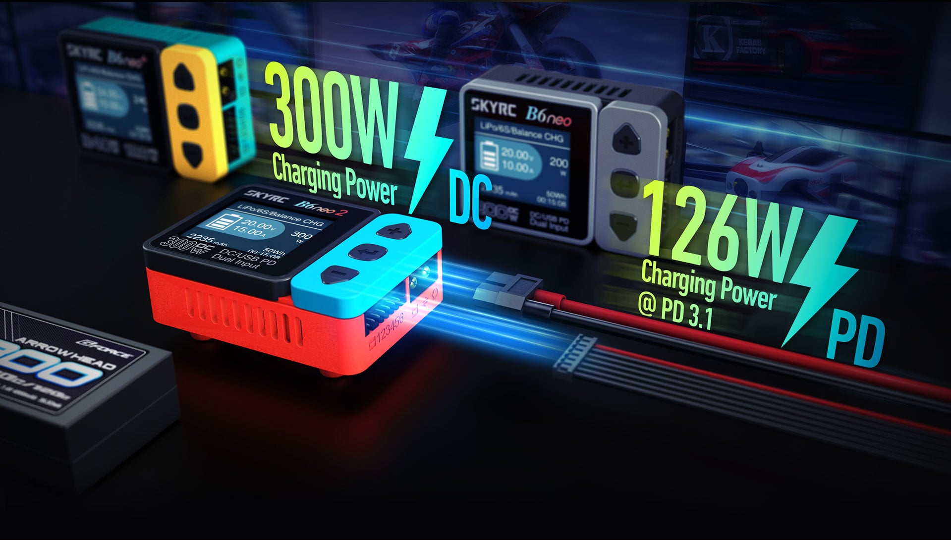 SkyRC B6neo 2 300W Smart Charger