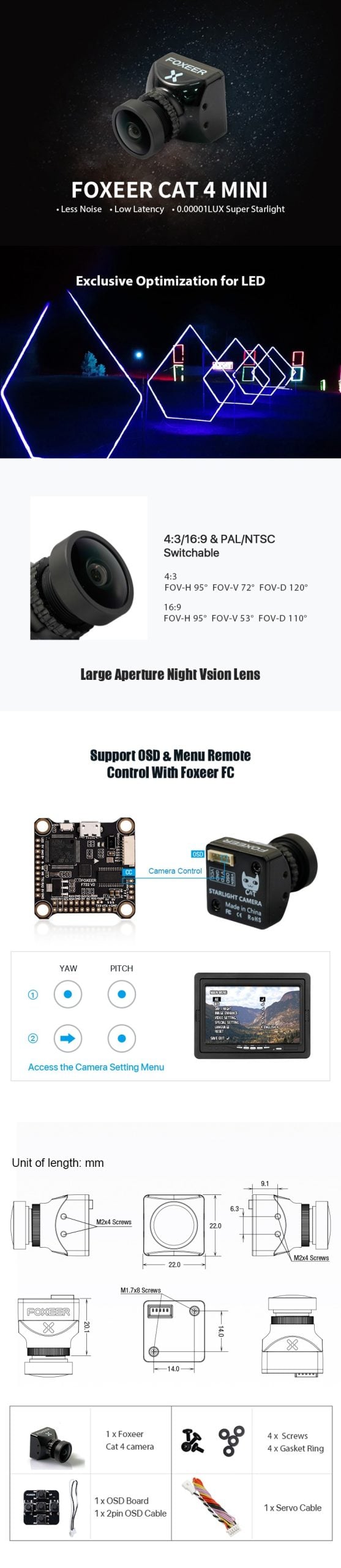 Foxeer Cat 4 Mini FPV Camera