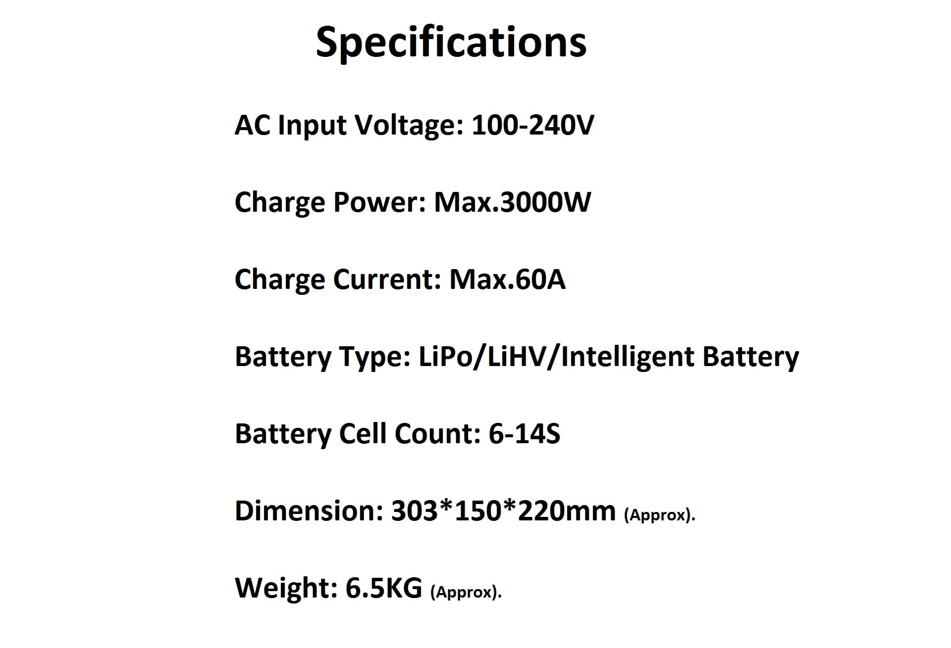 EV-PEAK U6Q 3000W 60A 6-14S Quad-Channel Agri Drone Charger
