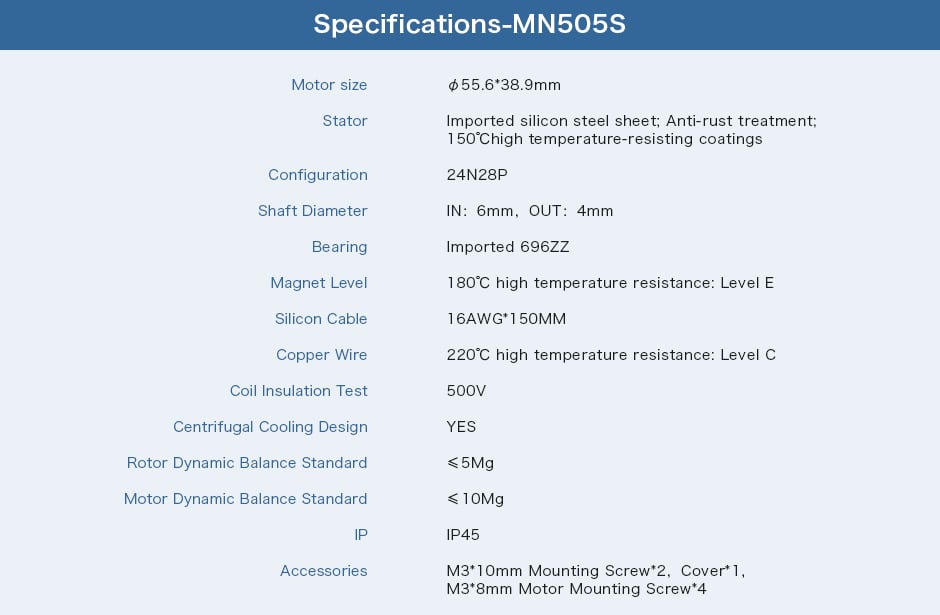 T-Motor Navigator MN505-S Waterproof Motor 320KV/380KV