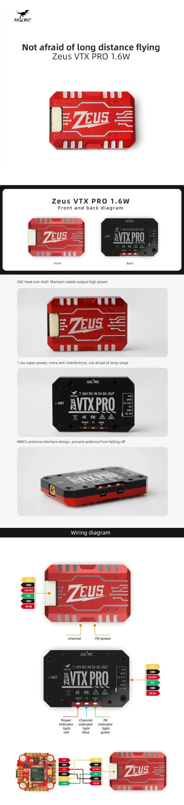 HGLRC Zeus VTX Pro 1.6W
