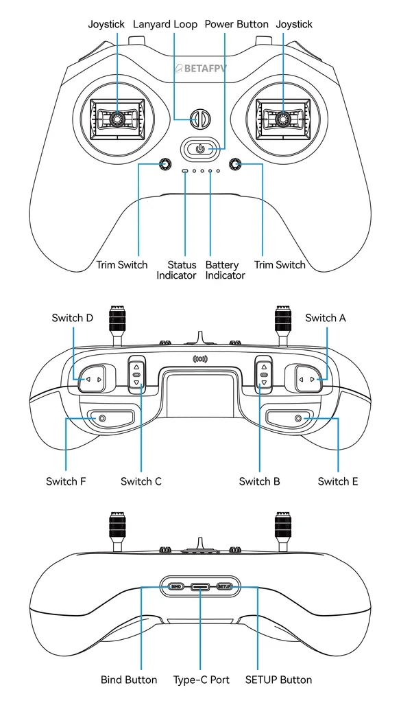 BetaFPV LiteRadio 4 2.4GHz Radio Transmitter