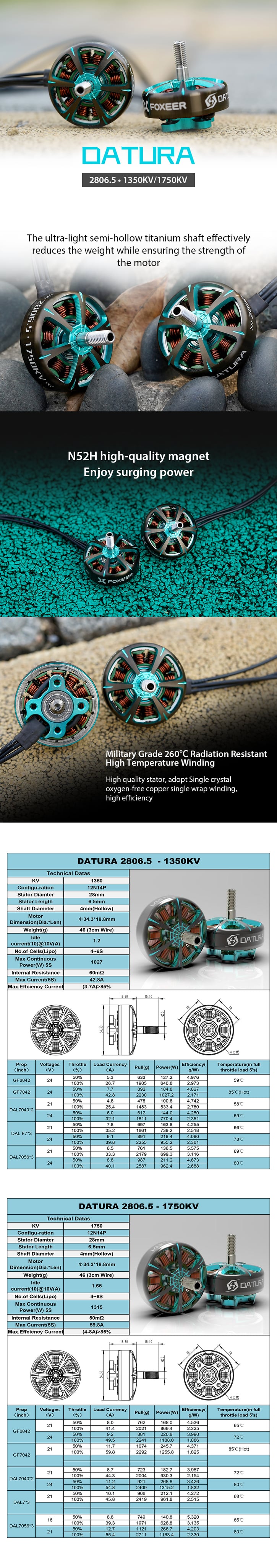 Foxeer Datura 2806.5 1350KV FPV Motor