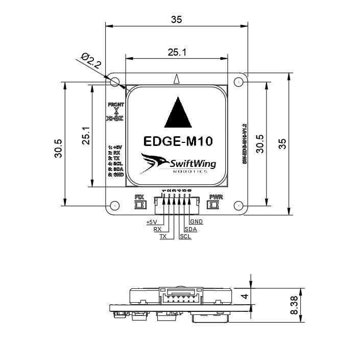 SwiftWing EDGE-M10 GNSS Compass Module