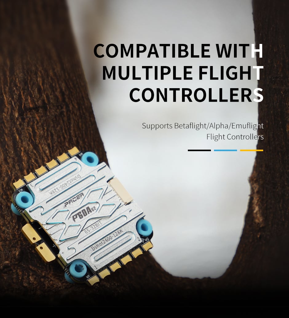 T-Motor Pacer P60A V2 3-6S BLHeli_32 4-in-1 ESC