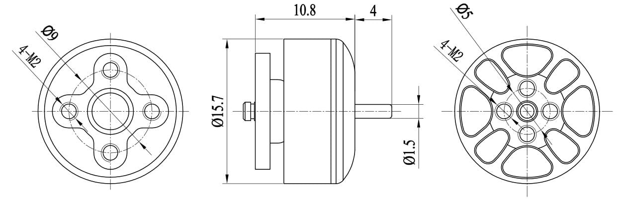 CAELUS FA1204 3100KV Brushless Motor