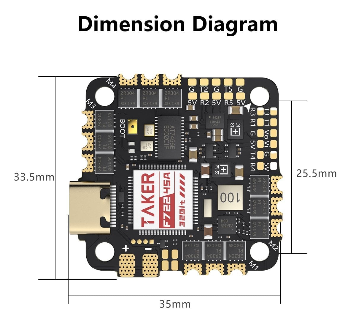 GEPRC Taker F722 45A 32Bit AIO Flight Controller 2-6S
