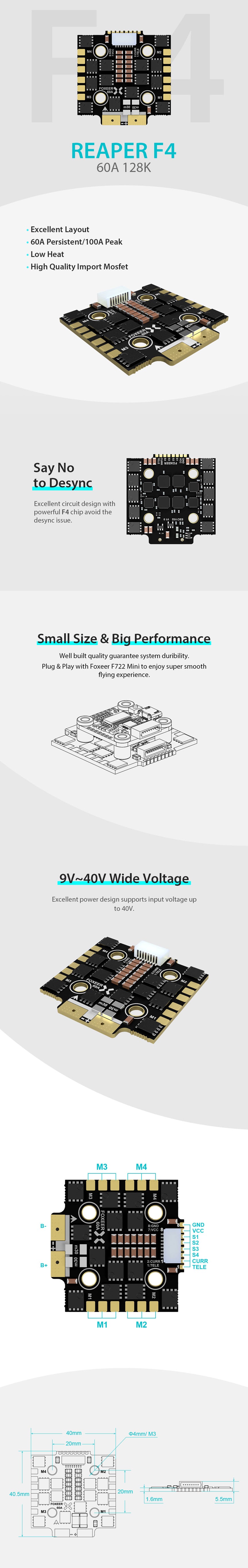 Foxeer Reaper F4 Mini 60A 4-in-1 ESC