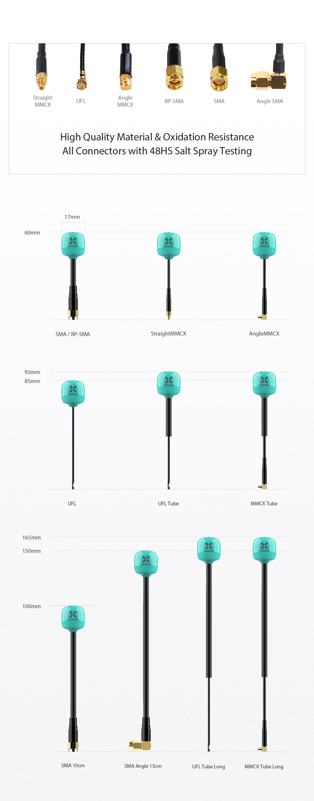 Foxeer Lollipop 4 Plus 5.8GHz 2.6dBi FPV Antenna (2pcs)