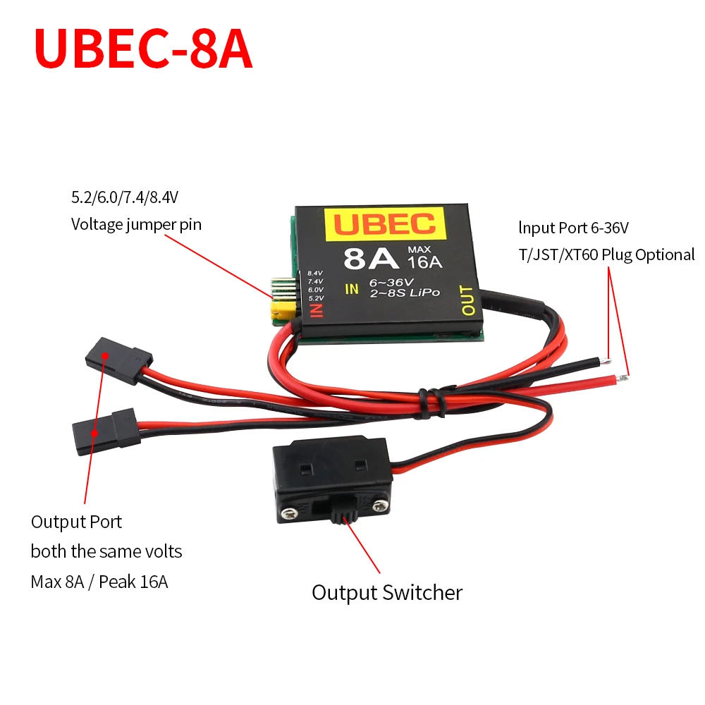 UBEC 8A 6-36V (2-8S) Voltage Regulator