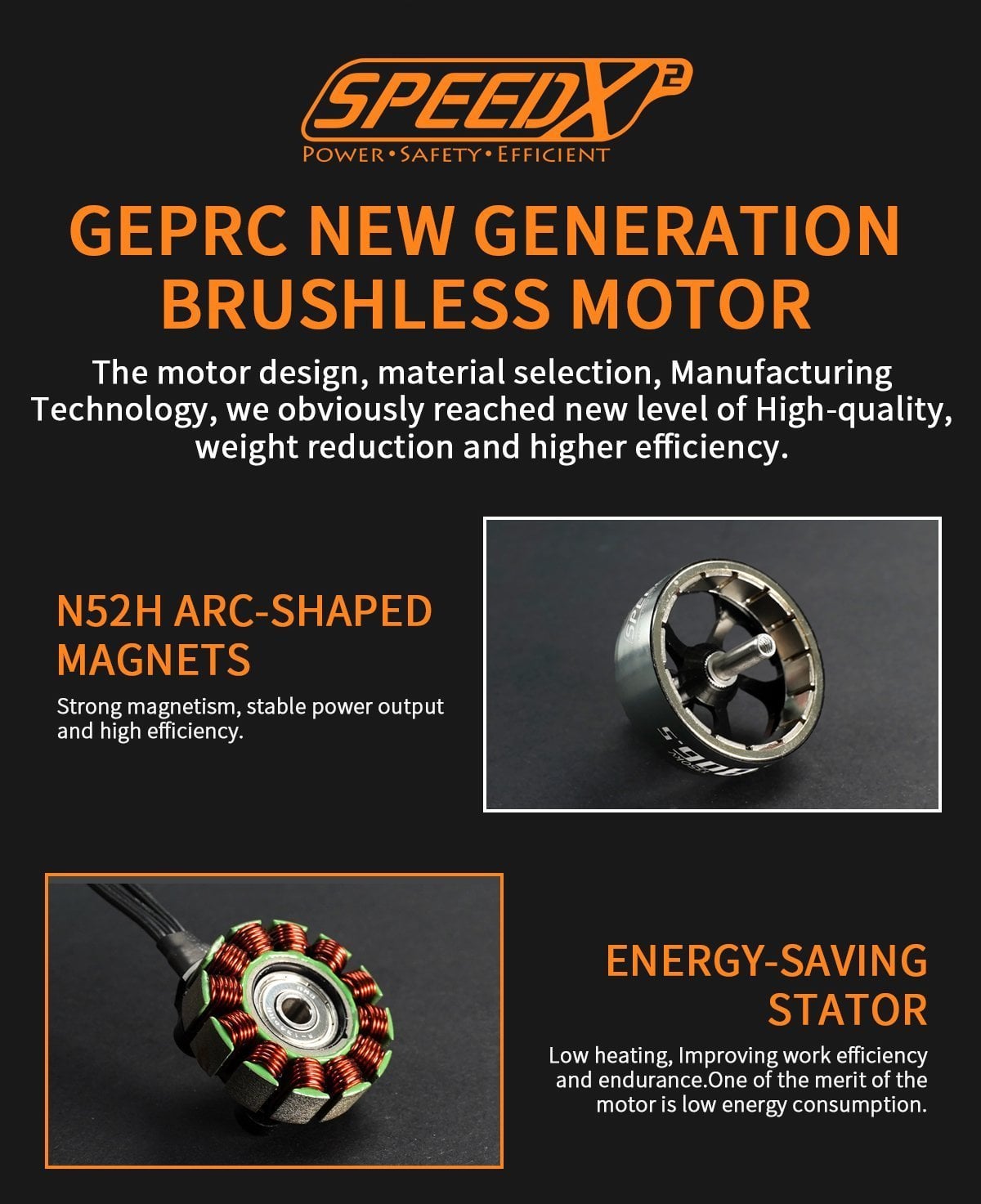 GEPRC SpeedX2 2806.5 Motor – 1350KV/1760KV