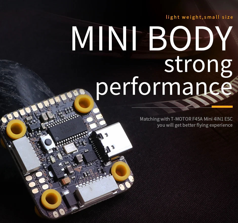 T-Motor Mini F7 20×20 Flight Controller (HD+VTX+VTX Switch, BMI270)