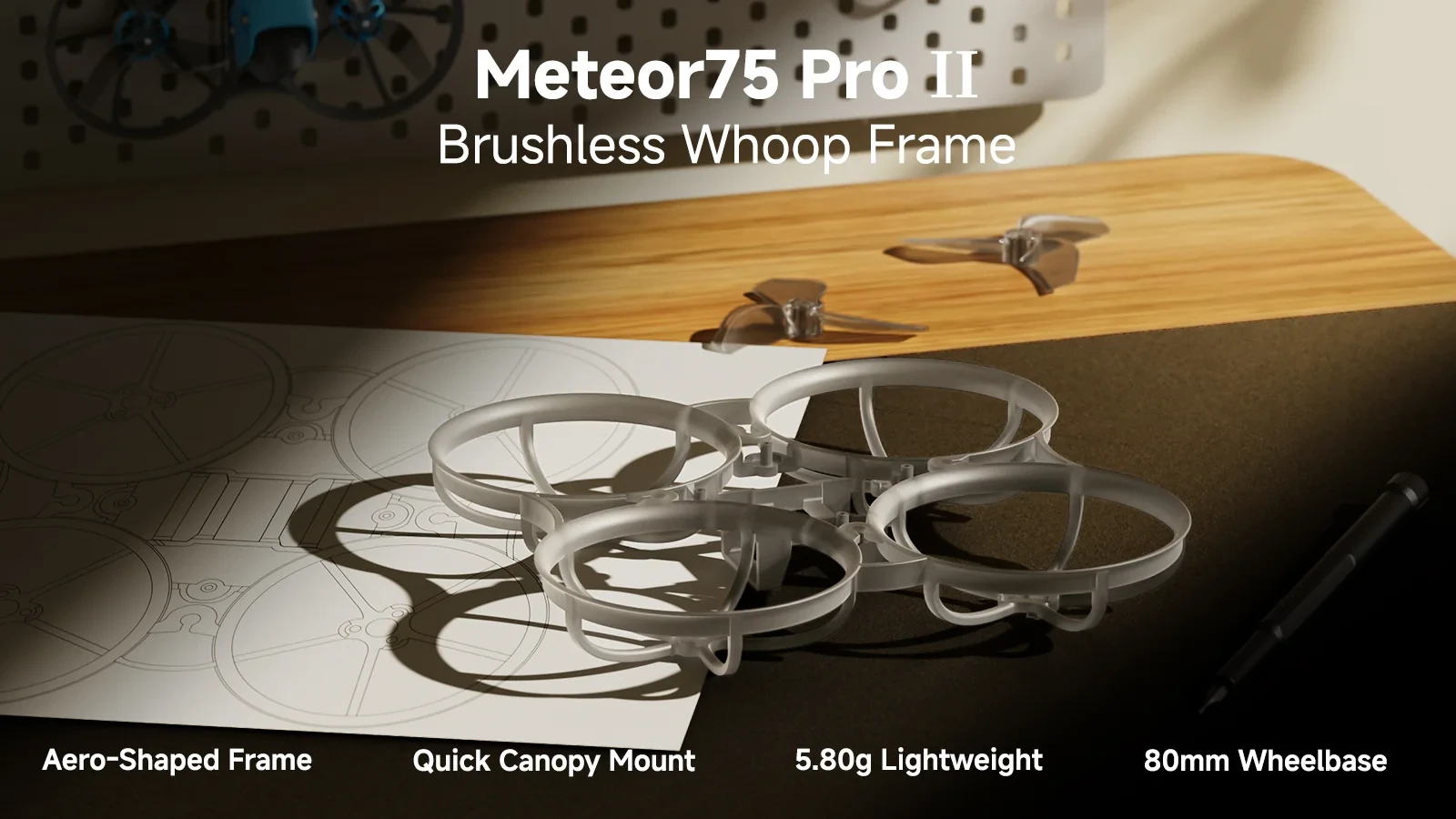 BetaFPV Meteor75 Pro II Brushless Whoop Frame