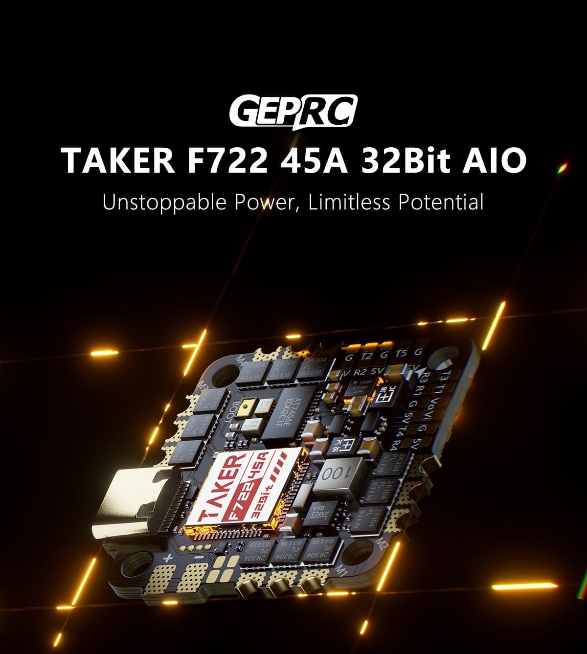 GEPRC Taker F722 45A 32Bit AIO Flight Controller 2-6S
