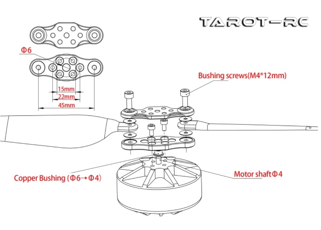 Tarot TL100D13 2170 Folding Propeller Pair