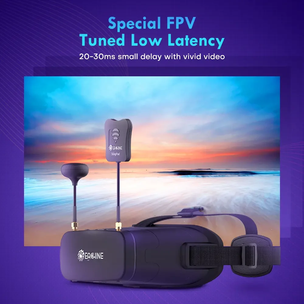 Eachine EV800DM Varifocal 5.8GHz 40CH Diversity FPV Goggles with DVR